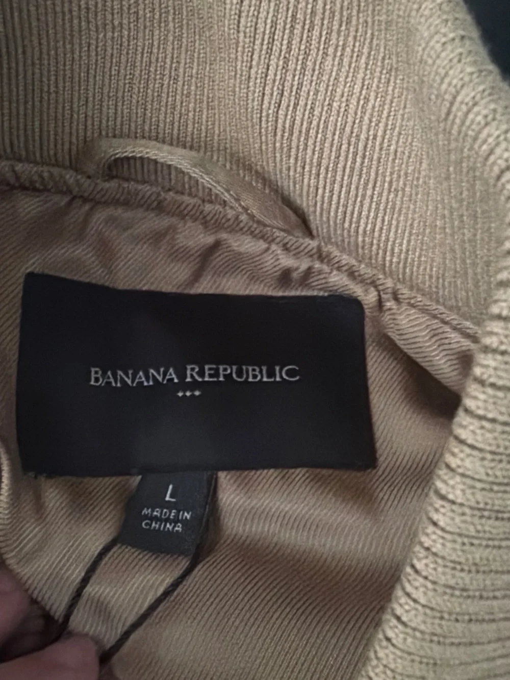 Banana Republic Tan coat with Branded Neck Label